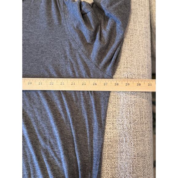 Lands' End Women's Long Sleeve Gray Black Trim Snap Detail Tunic Shirt Plus 3X - Picture 9 of 9